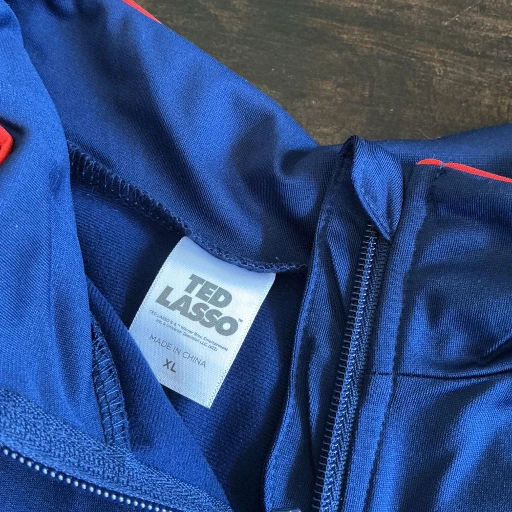 Ted Lasso AFC Richmond Coach Costume Set XL Jacket Shorts Visor Whistle Spirit - Picture 6 of 12